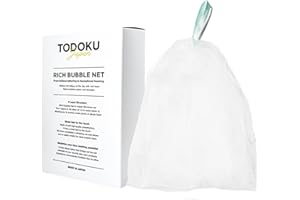 TODOKU Japan Rich Bubble Face Wash Soap Net, 4 Layer Mesh, Marshmallow Whip Maker (TURQUOISE)