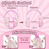 Dr.meter Ear Defenders Children Pink Rabbit SNR 27 dB Adjustable Headband view 4