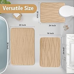 Buganda Memory Foam Bathroom Rug Mat 30x20, Extra