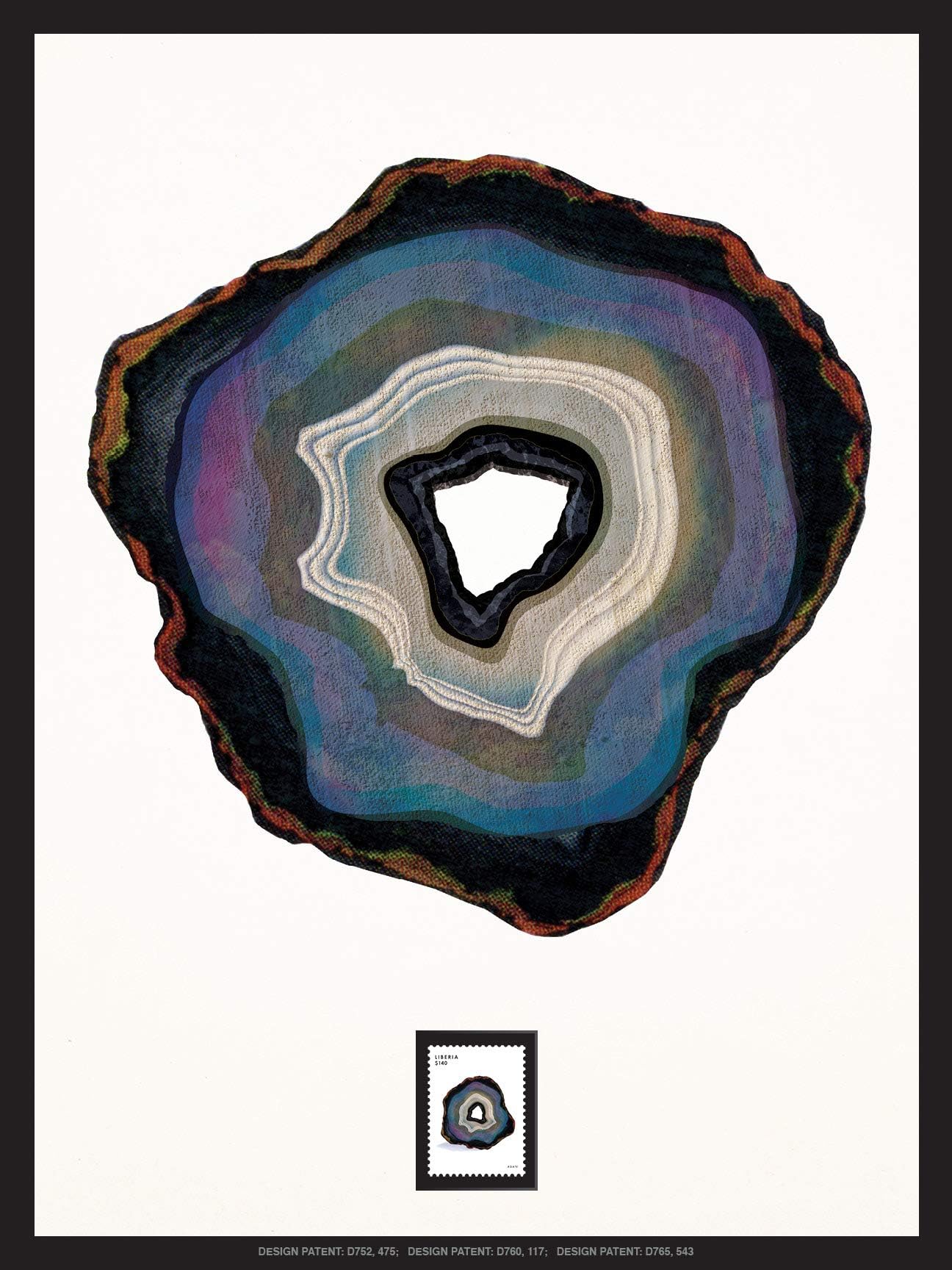 Imperial Mint Agate (B) 081304SS02 Framed Wall Art, Multicolor