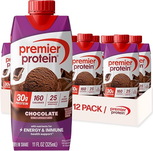 Premier Protein batido de chocolate, alto en proteínas, paquete de 12 — Refrescos
