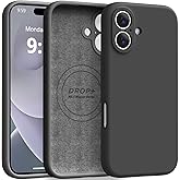 Ktele Magnetic for iPhone 16 Case [Compatible with Magsafe] [Premium Silicone Satin-Smooth Touch] Slim Shockproof Anti-Scratch Microfiber Lining Case, 6.1 inch, Black