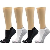 Dr. Motion 4 Pairs Womens Low Cut Cushioned Breathable Compression Ankle Socks with Arch Support