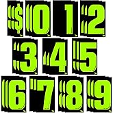 Engrowtic 33 Pcs 7 1/2 Vinyl Number Decals Large Chartreuse Windshield Pricing Stickers Car Dealership Supplies 0-9 Car Lot Pricing Numbers for Auto Vehicle Window