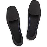 Frank Mully Women's Loafer Flats Square Toe Comfortable Office Work Shoes, Cute Penny Loafer Slip On Walking Driving Shoes