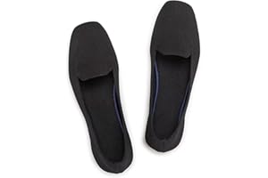 Frank Mully Women's Loafer Flats Square Toe Comfortable Office Work Shoes, Cute Penny Loafer Slip On Walking Driving Shoes