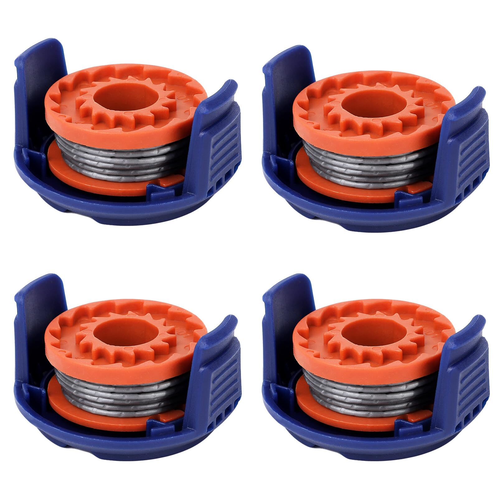 Lawn Trimmer Parts, Spool Cover And Line, Blue And Orange, Lawn Trimmer Replacement Line, Lawn Trimmer Spool, Nylon And Plastic, Replacement Line For Lawn Trimmer Line For Mac Allister MGTP18Li