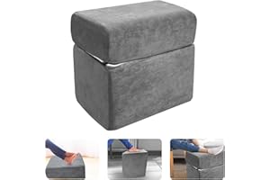 HQTrailTrekker Adjustable Foot Rest for Under Desk at Work, Ergonomic High-Density Support Footrest for Under Desk with Washa