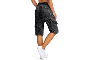 Viodia 15" Long Shorts for Women Hiking Cargo Bermuda Shorts Lightweight Knee Length Capris for Summer Travel Fishing
