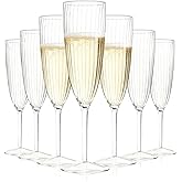 Plastic Champagne Flutes, 36 Pack Disposable Champagne Glasses, 6oz Clear PlasticCups for Wedding Decorations, Engagement Party, Brunch, Cocktail, New Years Eve, and Event Supplies 2025