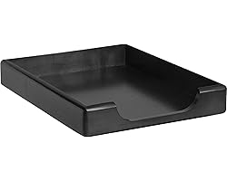 Rolodex Wood Tones Collection Front-Load Letter Tray, Letter-Size, Black (62523)