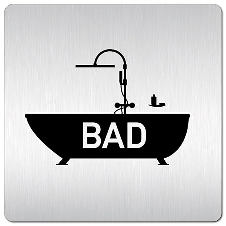Amazon.de: Schild - Türschild - Hinweisschild "Bad - Badezimmer" aus 1