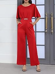 Jumpsuit for Women Dressy Elegant Plus Size Wide
