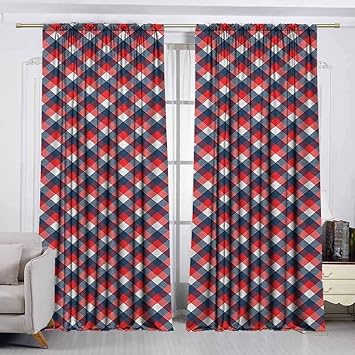 Amazon Com Andytours Decor Waterproof Curtains Plaid Curtains For