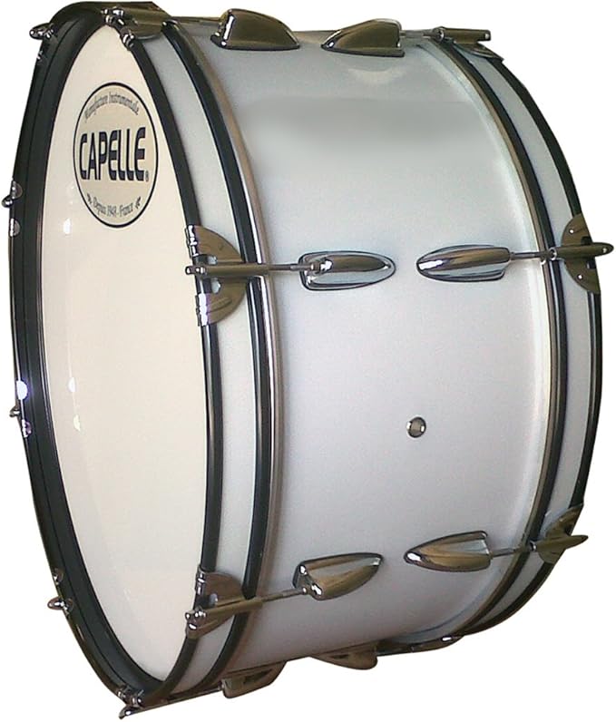 Capelle PB22 Marching Bass Drum, 22inch, White Amazon.co.uk Musical Instruments