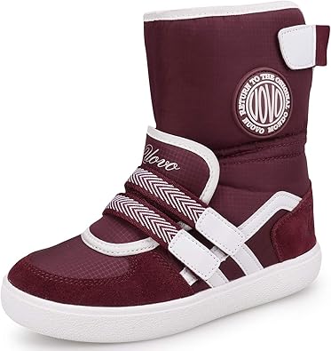 little burgundy winter boots