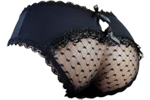 aishani Sissy Pouch Panties Men's Hipster Lace Bikini Briefs Lingerie Underwear