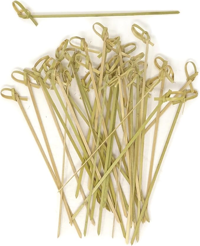 Honbay 100PCS 15cm 6 Inch Cocktail Picks Bamboo Knot