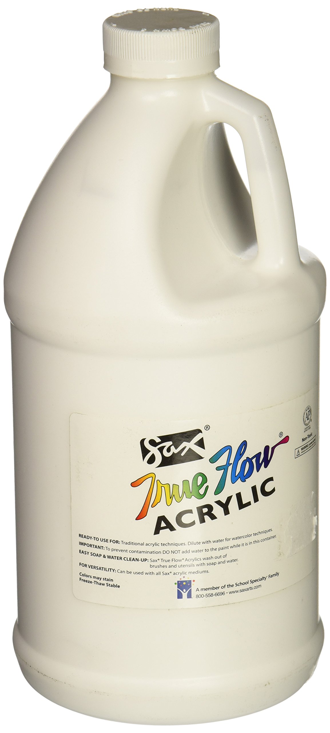 Sax True Flow Heavy Body Acrylic Paint, 1/2 Gallon, Titanium White