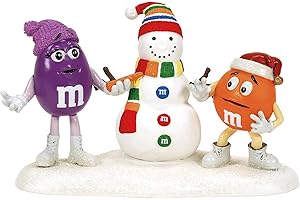 Department 56 North Pole Village Accessories M&M's Snowman Got Your Nose Figurine, 3.11 Inch, Multicolor