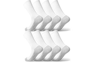 Ycets Socks for Men, Crew Socks for Men Black Hiking Running Work Cotton Socks