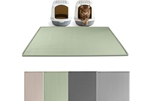 Bartuke Silicone Cat Litter Mat, 127 x 91cm Extra Large Litter Trapping Mat for Litter Box, Leak-Proof, Non-Slip, Kitty Litte