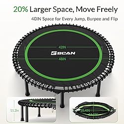 BCAN 48" Adult Fitness Trampoline with Durable