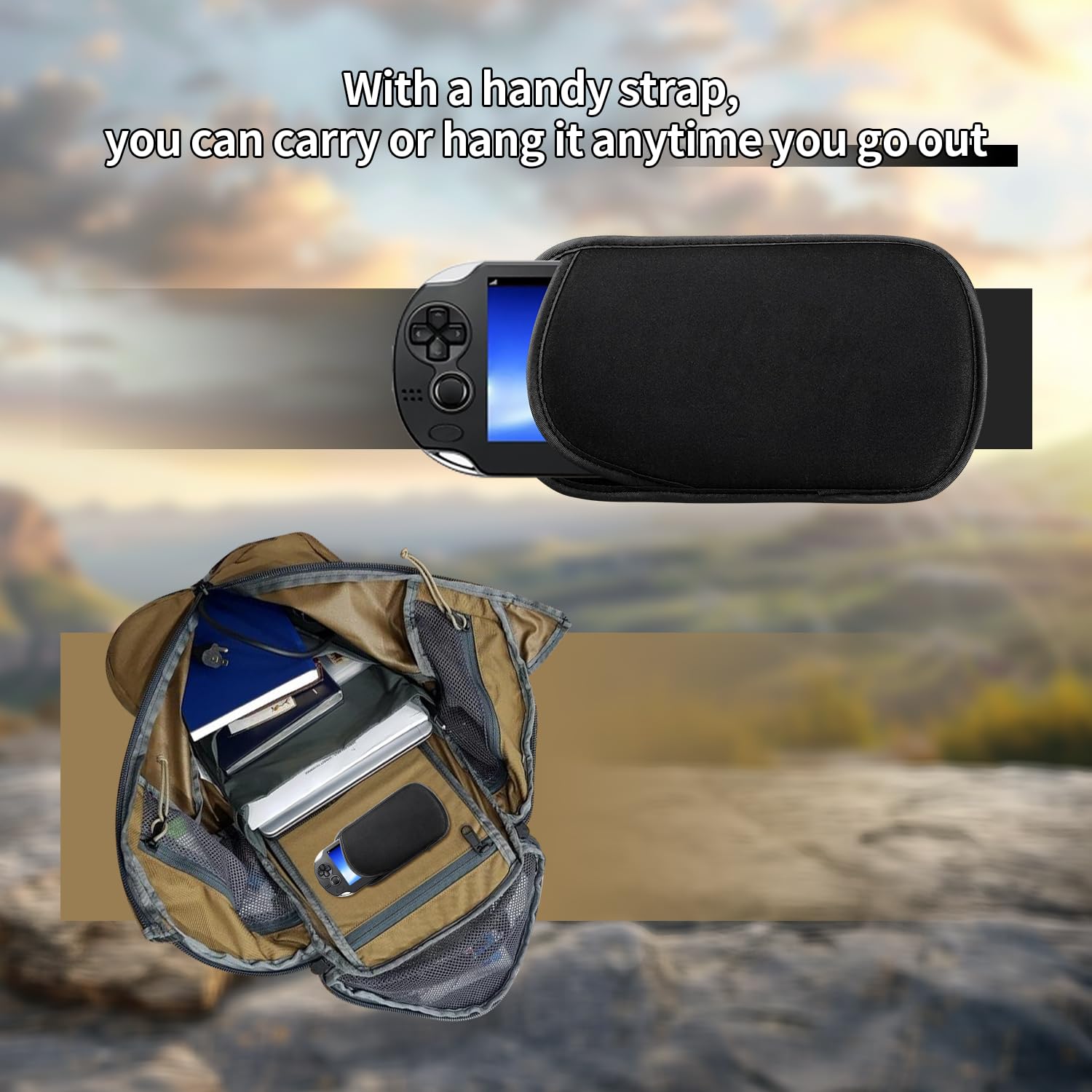 OSTENT Protective Soft Travel Carry Cover Case Bag Pouch Sleeve for Sony PS Vita PSV