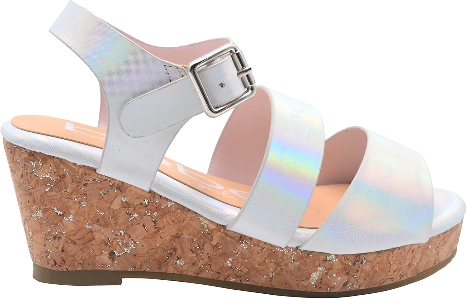 holographic wedge sandals
