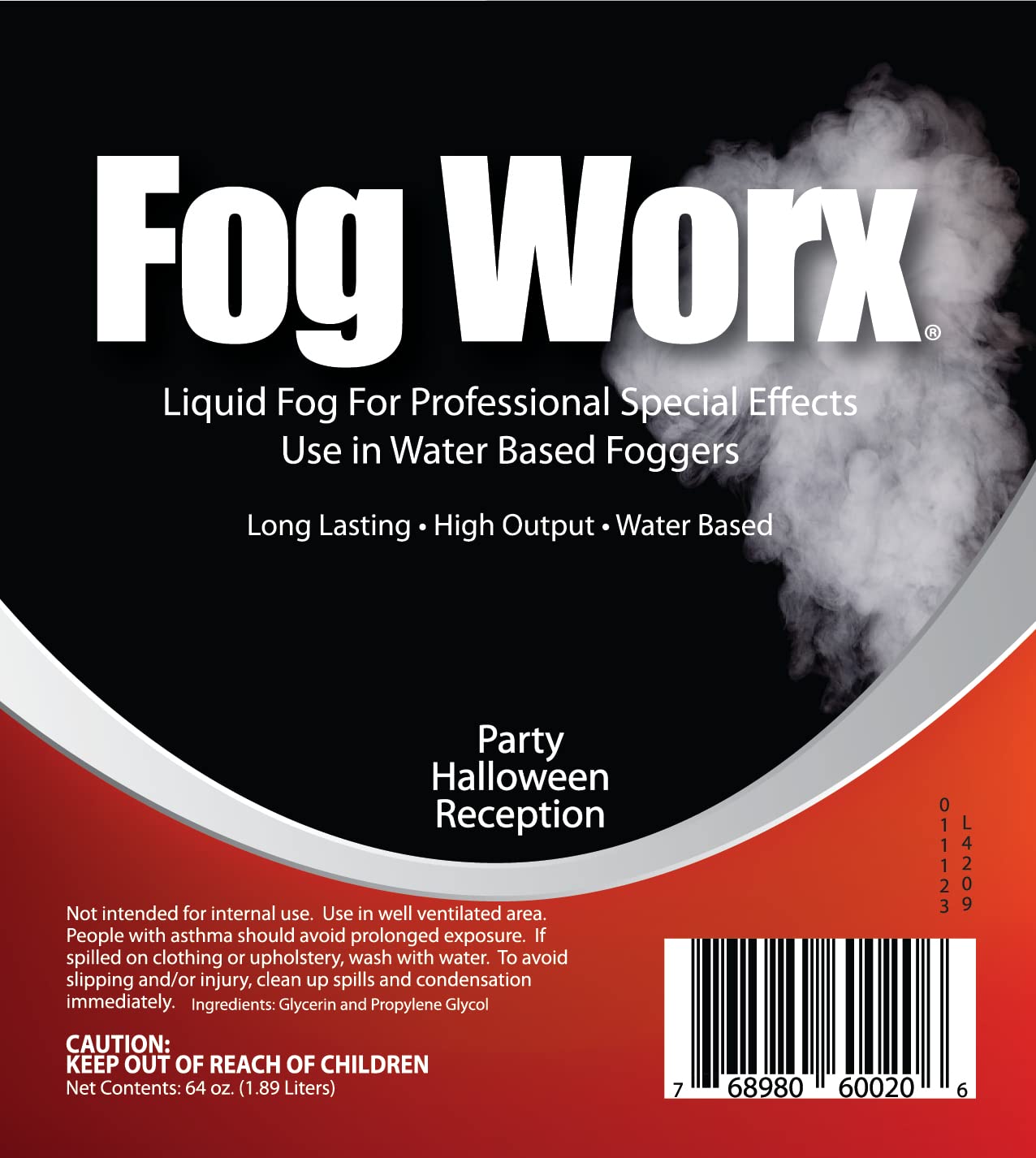 FogWorx Fog Juice 1 Half Gallon Of Premium Fog Fluid (64oz) Medium