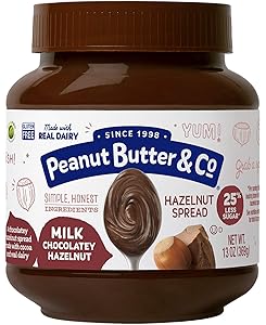 Peanut Butter & Co. Milk Chocolatey Hazelnut Spread, 13 Ounce Jar (Pack of 6)