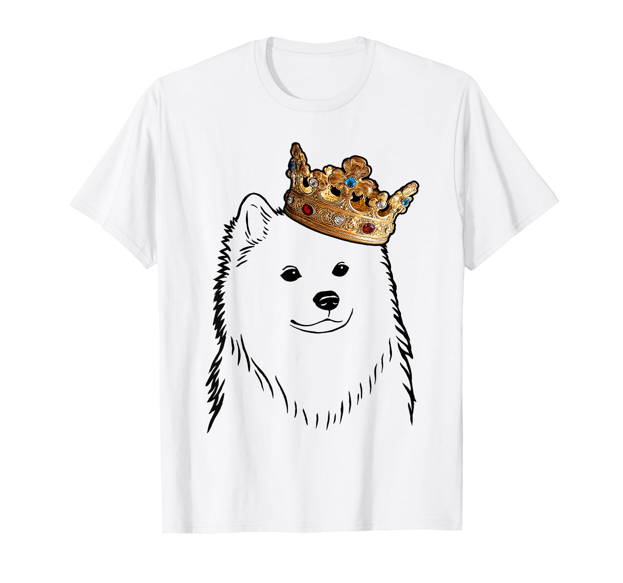 American Eskimo Dog Wearing Crown T-Shirt