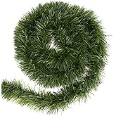 CCINEE 33ft Artificial Pine Garland, Green with, Perfect for Christmas Decor, Home Decor, Wedding, and More