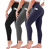 3 Pack Leggings for Women High Waisted No See-Through Tummy Control Soft Yoga Pants Womens Workout Athletic Running Leggings