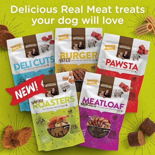 NUTRISH BURGER BITES BEEF RECIPE WITH BISON PREMIUM DOG TREATS, 12 OZ. POUCH (RACHAEL RAY)