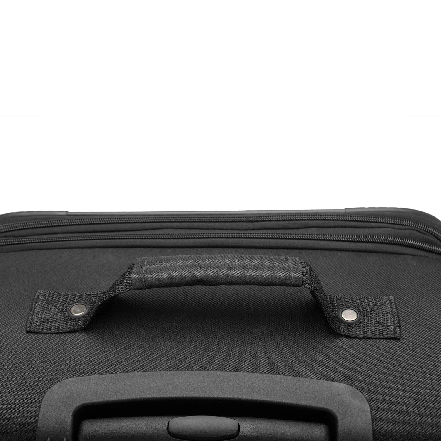 U.S. Traveler Aviron Bay Expandable Softside Luggage with Spinner Wheels, Black, 30-Inch