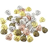 Honbay 50PCS Vintage Alloy Fall Charms Pendant Autumn Pumpkin Pendant Thanksgiving Halloween Bead Charms for Earrings Bracelets Necklaces Keychains Jewelry Crafts Making - 5 Colors