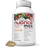 ANDREW LESSMAN Essential-1 nuonce max Multivitamin 3000 IU Vitamin D3 30 Small Capsules. 100 mcg Methyl B12. CoQ10 Lutein Lycopene Zeaxanthin. High Potency. No Additives. Ultra-Mild One Daily Capsule