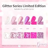 Modelones Gel Nail Polishes 6 Color Glitter Set Pink Sparkle 7ml Includes view 4
