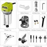 DEWINNER Electric Hand Palm Router Trimmer 6 Speeds 1/4 and 3/8 Collets view 2