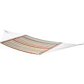Vivere Quilted Polyester Fabric Double Hammock with Spreader Bars - 450 lb Capacity (Ciao)
