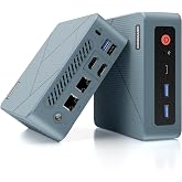 C4 SE Mini PC, Ryzen 5 3500U (up to 3.7GHz), 8GB DDR4 256GB NVMe SSD | Mini Computer, Desktop Computer 4K Triple Display (HDMI/DP/USB-C), WiFi 5, BT 5.0, Dual Gigabit LAN, SFF Business Office PC
