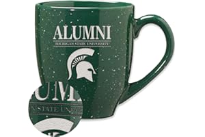 Rico Industries NCAA Alumni 16 oz Team Color Laser Engraved Speckled Ceramic Coffee Mug