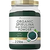 Carlyle Organic Spirulina Powder 2.2 lbs | Blue Green Algae | 8g Spirulina per Serving | Vegan, Non-GMO, Gluten Free Supplement