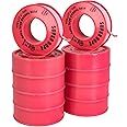 PROCURU 10-Pack- Professional Grade Pipe Thread Sealant 4-Mil Pink Teflon Tape, for Water and Gas
