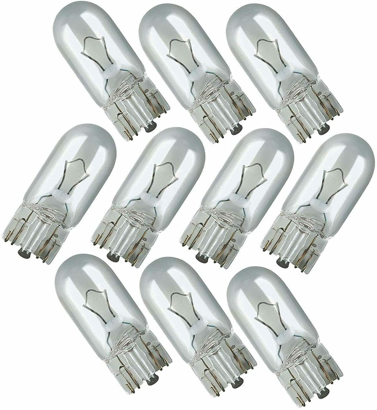Netagon 10 X 501 Capless Sidelight Car Bulb Bulbs Interior Number Plate Side Light 12V 5W