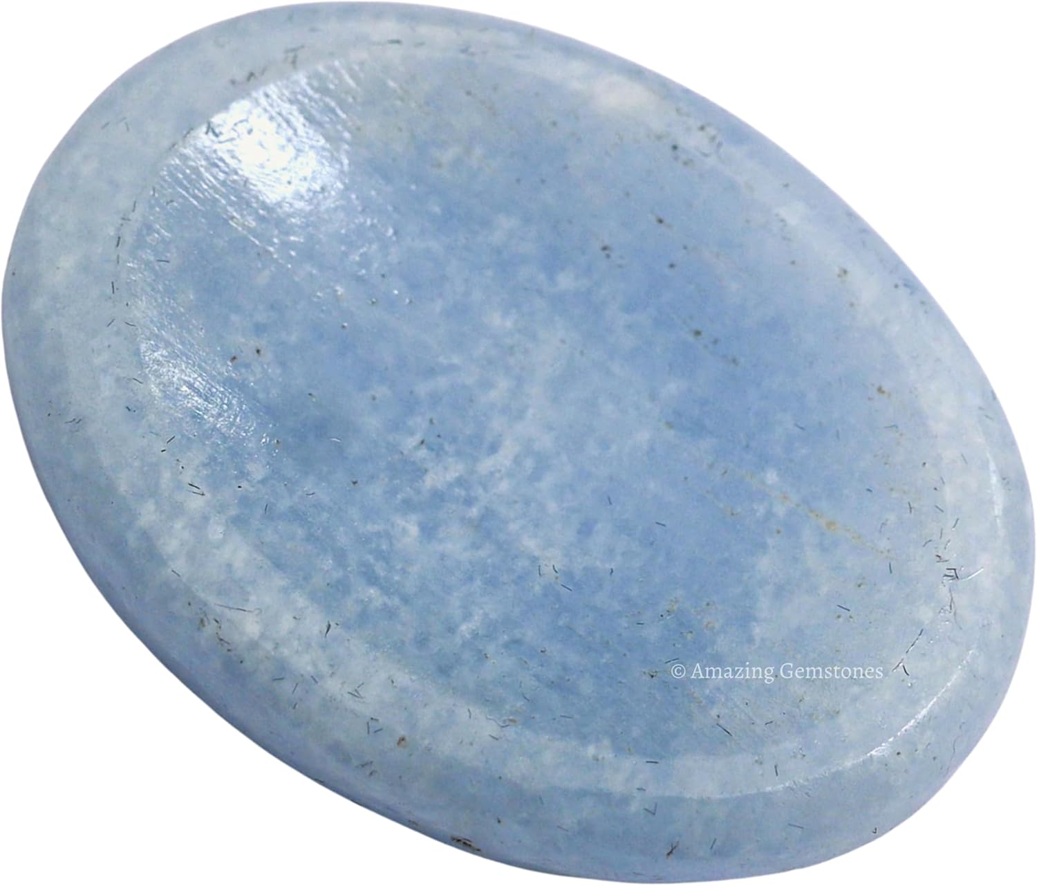 Indoor Fountains & Accessories - Blue Calcite Crystal Worry Stones for Anxiety - Thumb Worry Stone for Stress Meditation, Anxiety Relief Items Healing Stones and Crystals