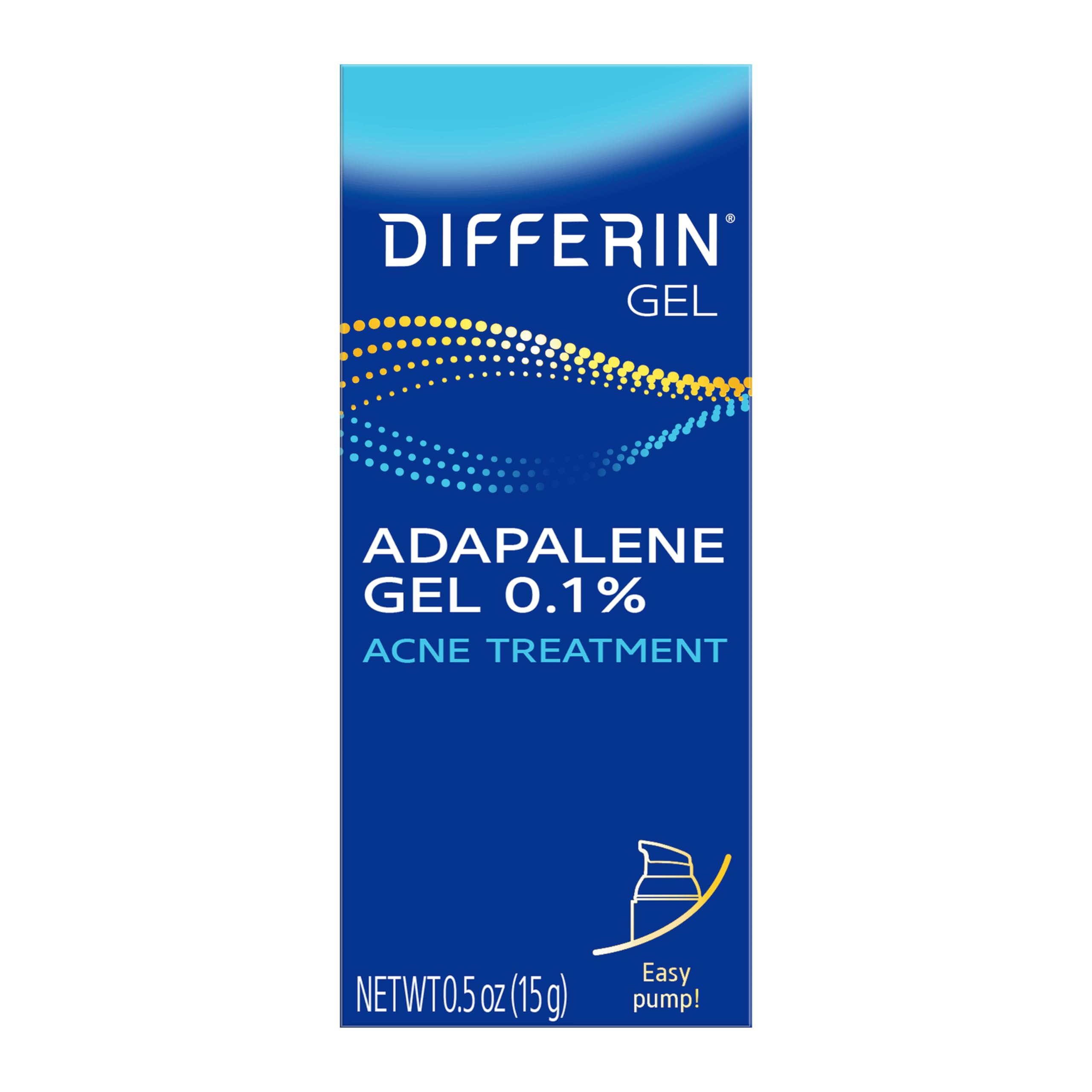 Photo 1 of Differin Acne Treatment Gel, 30 Day Supply, Retinoid Treatment for Face with 0.1% Adapalene, Gentle Skin Care for Acne Prone Sensitive Skin, 15g Pump (Packaging May Vary)