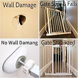 WUBAYI 4Pcs Baby Gate Extension Wall Protector No Drill Elliptic view 4