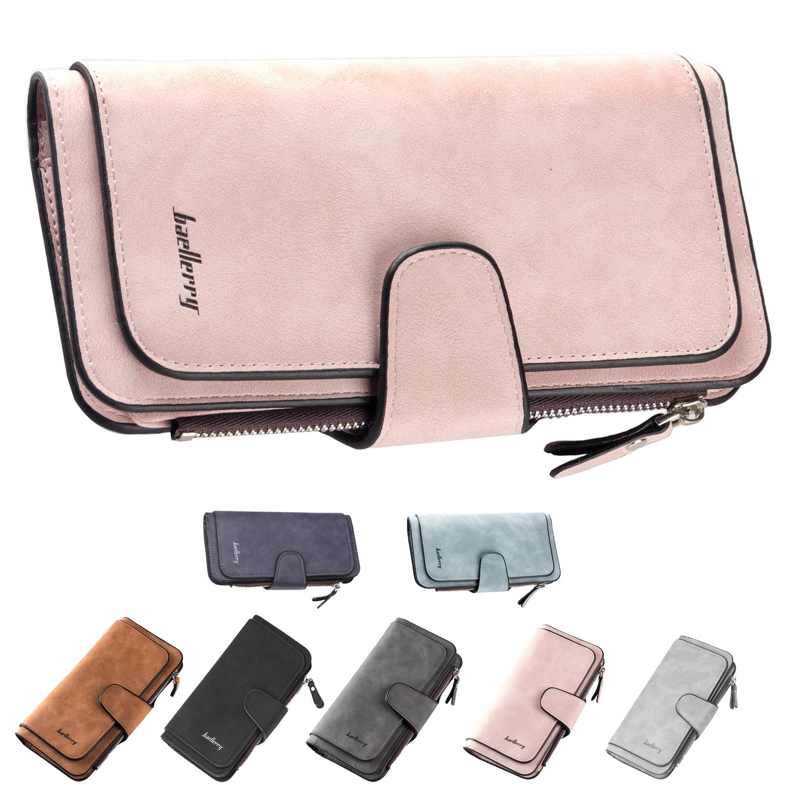 ZhengYue Ladies Purse Women's Wallet RFID Blocking-Soft Leather Purses for Women with Multiple Card Slots,Coin Pocket & Roomy Compartment Pink